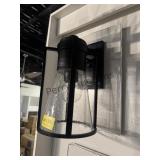 Black Frame Dimpled Glass Out Door Light