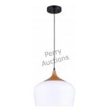 Raphael 1 Light Pendant, White Finish (