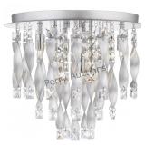 Twinkle 6-light Polished Chrome Flush Mount Light