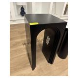 Elysia Carved Wood Arch Cutout End Table