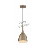 Bellcap - 1 Light Pendant With- Burnished Brass Fi