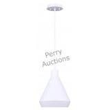 Byck 1 Light Pendant, White Finish (83trn)