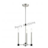 3 Lt Brushed Nickel Chandelier (1uk0m) By Livex Lg