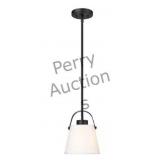 Z-studio Linen Pendant 8 In. 1-light Matte Black