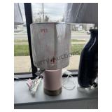 Pink Lamp With White Cover