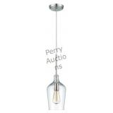 1 Light Mini Pendant In Brushed Polished Nickel