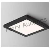 Maxim Chip 6.5' Black Square Led Flush Mount Ceili
