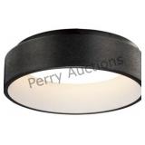 Iq Wiz Led 23.5 Inch Brushed Black Flush Mount Cei