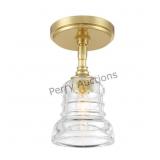 Gregory 5'' Aged Brass Semi Flush Mount (2p0n6) Bg