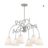 Six Light Chandelier In Brushed Nickel Finish