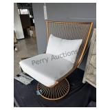 Style Craft Sf26141 Linen Fabric Chair Metal Frame