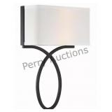 Brinkley 2-light Black Forged Wall Mount