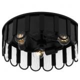 Vera 3 Light 16 Inch Matte Black Flush Mount Ceili