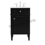 21 Inch Single Bathroom Vanity In Black (u05w0) By