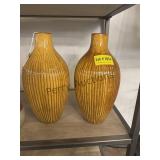 Sullivan Amber Textured Bud Vase