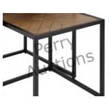 Birkett Table- Black Metal Frame, Wood Top