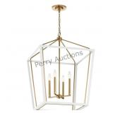 Foyer Pendant 4lt (3406gla3) By Kichler 52620cpzwh