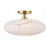 1-light Ceiling Light In Natural Brass
