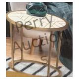 Harlo End Table With Top With Gold