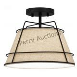 Burbidge 1-light Matte Black Semi-flush Mount Ligh