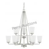 Braylon 9 Light Chandelier In A Brushed Nickel