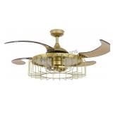 Sheridan 48' Gold Retractable Blade Ceiling Fan &