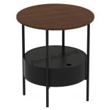 Canarm Hutton Side Table Features A Black Metal Fr