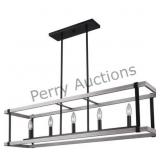 Joelle 5 Light 40 Inch Matte Black/brushed Grey Ch