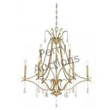 Laurel Estate 6-light Brio Gold Chandelier