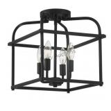 4-light Ceiling Light In Matte Black (8040dn2) By