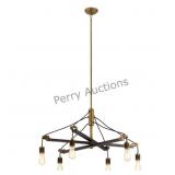 Iron 6 Light Chandelier Vintage Gray