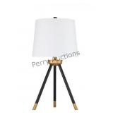 1 Light Metal Tri-pod Base Table Lamp In Painted B
