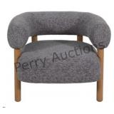 Sagebrook Home Roundback Accent Chair With Wood Le