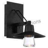 Suspense Led 11 Inch Black Outdoor Wall Light In 1