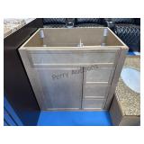 30 x 22 brown bathroom vanity. Single Door, 3