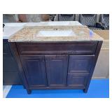 37 x 22 Java bathroom vanity 3 hole top. Double