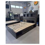 Queen Size Head And Foot Board With Storage