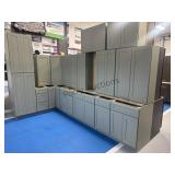 42' Fresh Sage Kitchen Cabinets