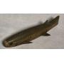 Folk Art Wooden Fishing Lure w metal fins 4.75in