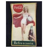 Early Coca-Cola Advertising Poster on Cardboard