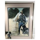 Signed Oil on Board Buffalo Soldier