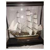USS Constellation 1737 Model Ship in Case
