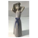 LLADRO Coy Girl with Straw Hat