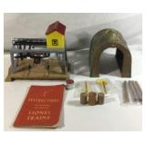 Lionel trains parts ,loading building ,tunnel
