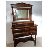 Mahogany Dresser with Swinging Mirror