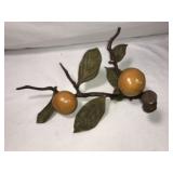 Japanese Bronze Persimmon Fruit Branch