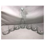 Nautical Theme Decanter & 6 Glasses