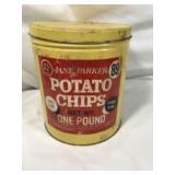 Vintage A&P Jane Parker Potato Chip Tin