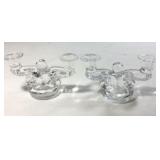 Steuben Double Scroll Candle Holders (pair)