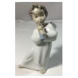Lladro Angel with Flute Porcelain Figurine